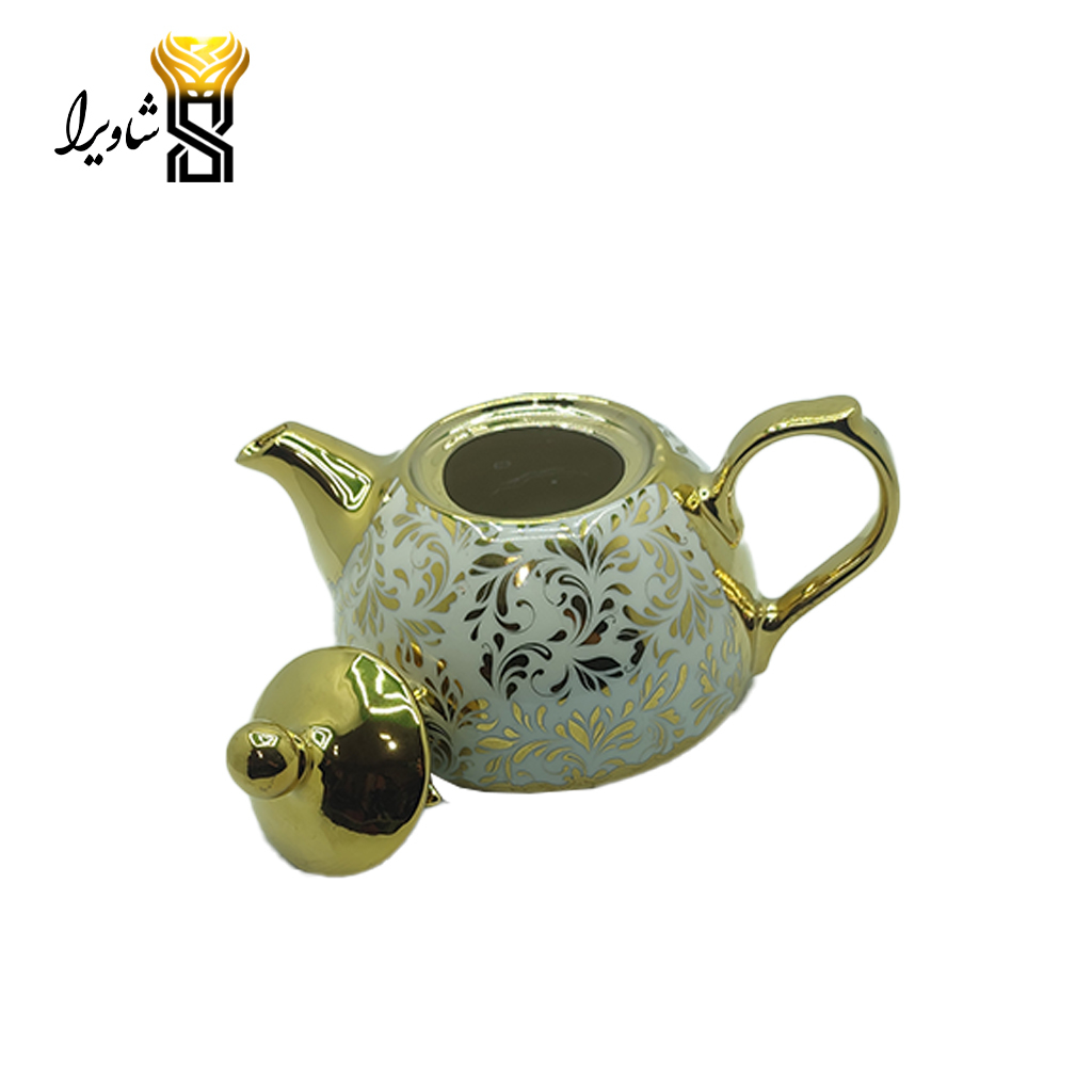 قوری طرحدارطلایی،