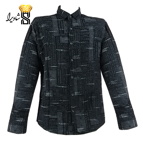پیراهن مردانه مدل کنفی خط دار هندسی کد ۵۰۰۱_۱۰۰