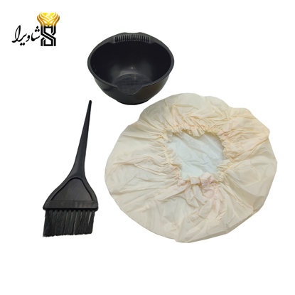 تصویر از ست کلاه و براش و کاسه رنگ