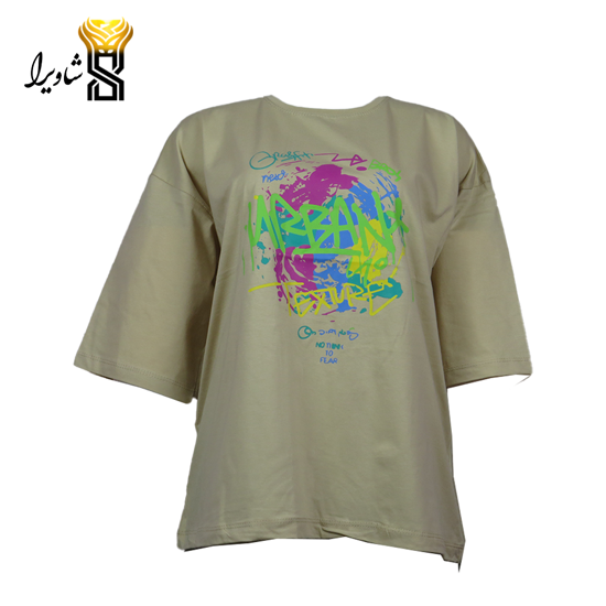 تصویر از تیشرت باکسی مدل آبرنگ پنبه ای درجه یک کد ۸۴۶ زنانه