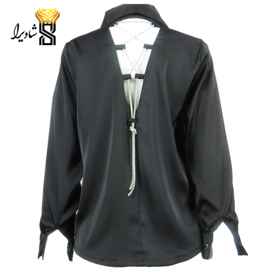 تصویر از شومیز مشکی آویزدار