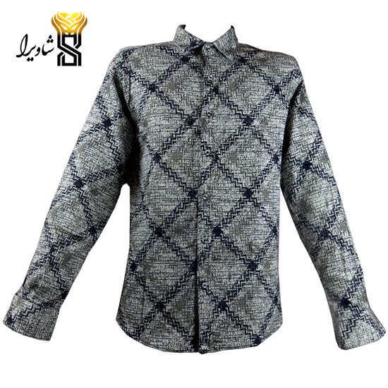 تصویر از پیراهن مردانه مدل کنفی خطی مورب کد ۴۵۰۱_۱۰۰