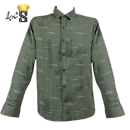 تصویر از پیراهن مردانه مدل کنفی خط دار هندسی کد ۵۰۰۱_۱۰۰