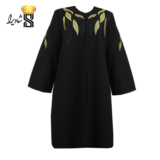 تصویر از مانتو شانتون اندونزی گلدوزی شده مدل برگ کد673