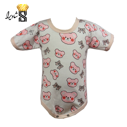 تصویر از بلوز آستین کوتاه زیر دکمه ای مدل خرسی ۱۰۰٪ پنبه سایز یک