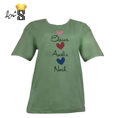 تصویر از تیشرت مدل سه قلب پنبه ای درجه یک کد ۱۰۳۶ زنانه