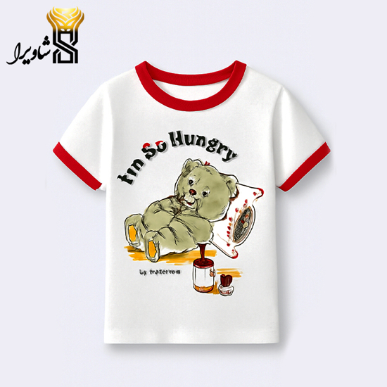 تصویر از بلوز آستین کوتاه مدل  خرس خوابالو۱۰۰٪ پنبه سایز یک