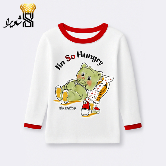 تصویر از بلوز آستین بلند مدل خرس خوابالو ۱۰۰٪ پنبه سایز یک